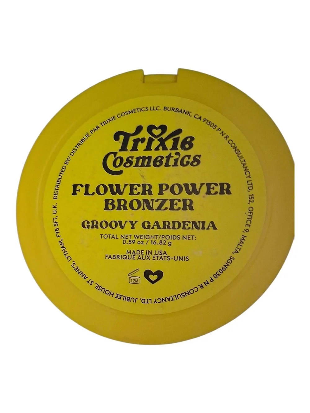 Trixie Cosmetics Yellow Flower Power Bronzer Compact